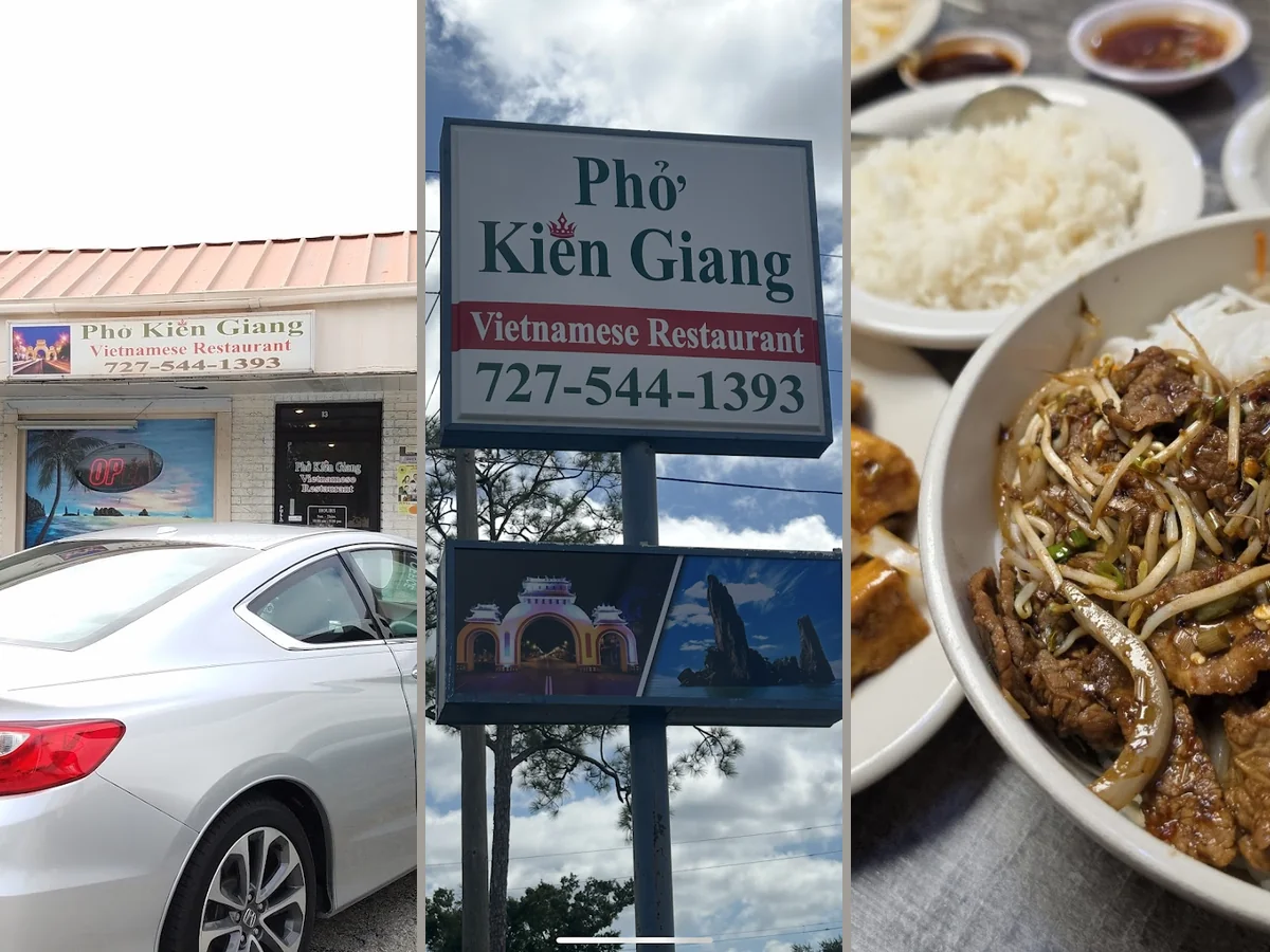Vietnamese restaurant interior with clean, plain decor.